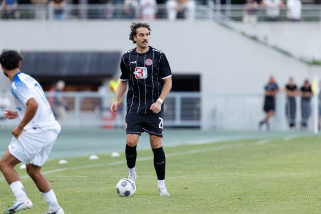 David Bauer (29, TSV Landsberg) beim Spiel zwischen TSV Landsberg v FV Illertissen 1921, Fussball, Herren, Regionalliga Bayern, 2026 2027, 3.Spieltag am 07.08.2026 in Landsberg am Lech, Sportpark. Bayern Deutschland *** David Bauer, 29, TSV Landsberg, during the match between TSV Landsberg and FV Illertissen 1921, soccer, men s, Bavarian Regional League, 2026–2027, Matchday 3 on August 7, 2026, in Landsberg am Lech, Sportpark, Bavaria, Germany