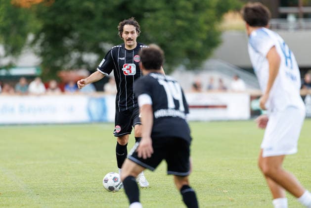 David Bauer (29, TSV Landsberg) beim Spiel zwischen TSV Landsberg v FV Illertissen 1921, Fussball, Herren, Regionalliga Bayern, 2026 2027, 3.Spieltag am 07.08.2026 in Landsberg am Lech, Sportpark. Bayern Deutschland *** David Bauer, 29, TSV Landsberg, during the match between TSV Landsberg and FV Illertissen 1921, soccer, men s, Bavarian Regional League, 2026–2027, Matchday 3 on August 7, 2026, in Landsberg am Lech, Sportpark, Bavaria, Germany