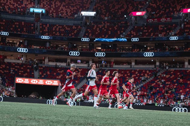 August 7, 2026, Hong Kong, China: FC Bayern Munich team in action during Audi Football Summit 2026 Between FC Bayern Munich and Aston Villa at Kai Tak Stadium in Hong Kong on August 7, 2026. Hong Kong China - ZUMAn333 20260807_znp_n333_010 Copyright: xKaxLokxNgx