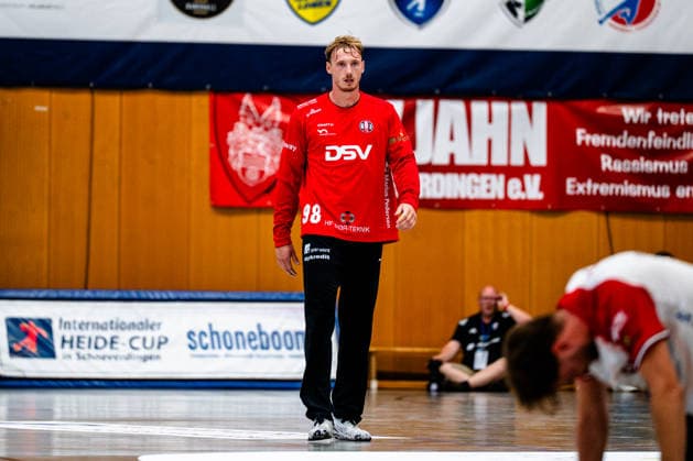 07.08.2026, xdobgx, Handball Heide-Cup 2026, HSV Hamburg - HOJ Elite v.l. Till Klimpke (HoJ Elite, 98) Freisteller, Einzelbild, Ganzkoerper Schneverdingen *** August 7, 2026, xdobgx, 2026 Heide Cup Handball, HSV Hamburg HOJ Elite vs. Till Klimpke HoJ Elite, 98 cutouts, single image, full-body shot, Schneverdingen