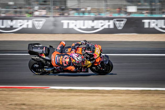 RECORD DATE NOT STATED 7th August 2026; Silverstone Circuit, Northamptonshire, England; 2026 MotoGP Grand Prix of Great Britain, Free Practice Day; Enea Bastianini of the Red Bull KTM Tech3 Team during free practice 2 GodfreyxPitt