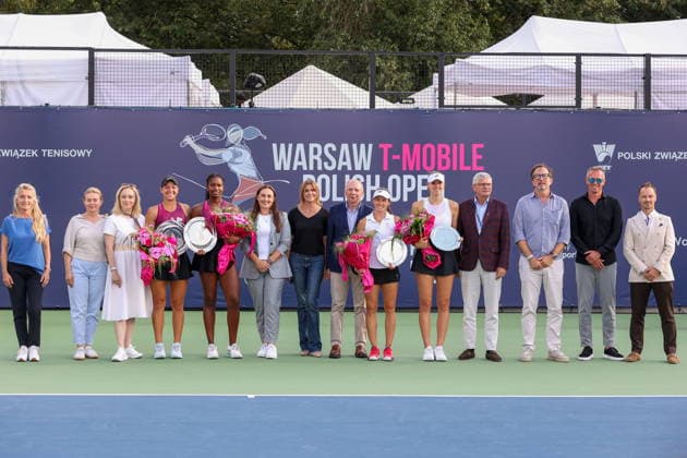 WARSZAWA 07.08.2026 TURNIEJ WTA, Tennis Damen 125 WARSAW T-MOBILE POLISH OPEN - DEBEL FINAL--- TENNIS TOURNAMENT WTA 125 WARSAW T-MOBILE POLISH OPEN - DOUBLE FINAL MATCH CEREMONIA DEKORACJI AWARD CEREMONY FOT. ANNA KLEPACZKO FOTOPYK NEWSPIX.PL --- newspix.pl 