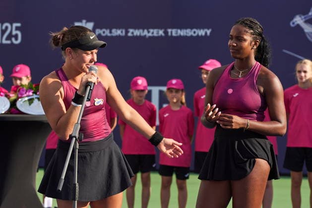 Warszawa 07.08.2026. Tennis. WTA, Tennis Damen 125 Warsaw T-Mobile Polish Open, day 6, single semifinals, Warsaw, Poland --- Tenis. Turniej WTA 125 Warsaw T-Mobile Polish Open, dzien 6, poÅ‚finaÅ‚y singla kobiet, Warszawa Persons shown : Weronika Falkowska (POL), Alana Smith (USA) Fot. Dominika Chmura Arena Akcji NEWSPIX.PL --- newspix.pl 