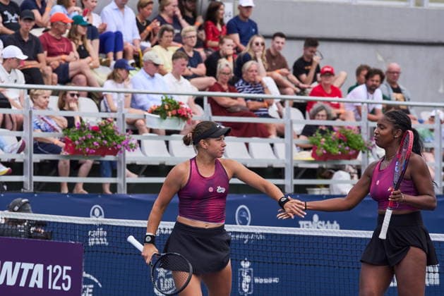 Warszawa 07.08.2026. Tennis. WTA, Tennis Damen 125 Warsaw T-Mobile Polish Open, day 6, single semifinals, Warsaw, Poland --- Tenis. Turniej WTA 125 Warsaw T-Mobile Polish Open, dzien 6, poÅ‚finaÅ‚y singla kobiet, Warszawa Persons shown : Weronika Falkowska (POL), Alana Smith (USA) Fot. Dominika Chmura Arena Akcji NEWSPIX.PL --- newspix.pl 