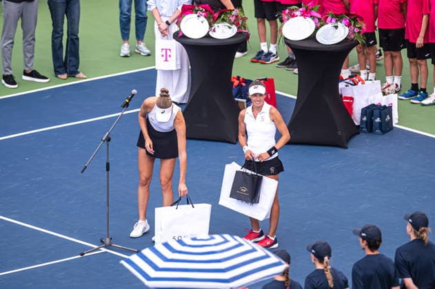 Warszawa 07.08.2026. Tennis. WTA, Tennis Damen 125 Warsaw T-Mobile Polish Open, day 6, Warsaw, Poland --- Tenis. Turniej WTA 125 Warsaw T-Mobile Polish Open, dzien 6, Warszawa Persons shown : Alicja Rosolska Martyna Kubka Fot. Kai Taller Arena Akcji NEWSPIX.PL --- newspix.pl 