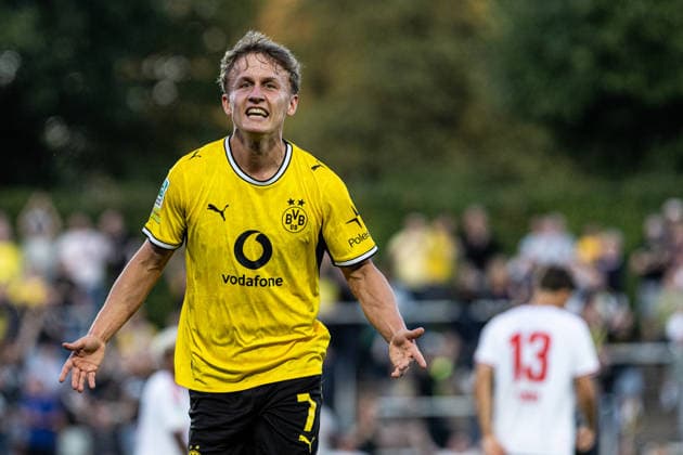 Regionalliga West: Borussia Dortmund II - 1.FC Köln II, 07.08.2026 Borussia Dortmund U23 bejubelt das Tor, 1:0 durch Tim Degener (Borussia Dortmund U23, 7) Regionalliga West: Borussia Dortmund II - 1.FC Köln II, Rote Erde, Dortmund; 07.08.2026 DFB regulations prohibit any use of photographs as image sequences and or quasi video. *** Regionalliga West: Borussia Dortmund II vs. 1. FC Köln II, August 7, 2026. Borussia Dortmund U23 celebrates the goal—1–0 by Tim Degener. Borussia Dortmund U23, 7. Regionalliga West: Borussia Dortmund II vs. 1. FC Köln II, Rote Erde, Dortmund, August 7, 2026 DFB regulations prohibit any use of photographs as image sequences and or quasi-video Copyright: xBEAUTIFULxSPORTS Buriakovx