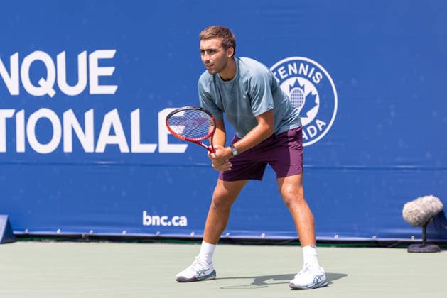 August 7, 2026, Montreal, Quebec, Canada: DANIEL MERIDA from Spain waiting service in match against Alex Michelsen from USA in third round at Canadian Open at IGA stadium in Montreal, Quebec, Canada on 2026-08-07 TENNIS: Canadian Open Montreal 2026  - ZUMAl189 20260807_zsp_l189_010 Copyright: xYannickxLegarex