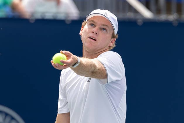 August 7, 2026, Montreal, Quebec, Canada: ALEX MECHELSEN FROM USA serving in match against Daniel Merida from Spain in third round at Canadian Open at IGA stadium in Montreal, Quebec, Canada on 2026-08-07 TENNIS: Canadian Open Montreal 2026  - ZUMAl189 20260807_zsp_l189_015 Copyright: xYannickxLegarex