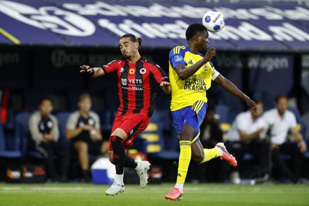 LEEUWARDEN - (lr) Irakli Yegoian of Excelsior Rotterdam, Jamal Amofa of SC Cambuur during the Dutch Eredivisie match between SC Cambuur and Excelsior Rotterdam at the Kooi Stadion on August 7, 2026 in Leeuwarden, the Netherlands. VINCENT JANNINK ANP Eredivisie 2026 27 xVIxANPxSportx xxANPxIVx 565049452 originalFilename: 565049452.jpg