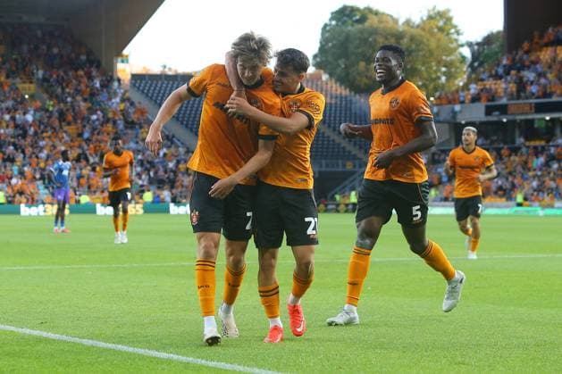 Fer Lopez of Wolves celebrates scoring their sides third goal Wolverhampton Wanderers v Port Vale, EFL Carabao Cup, First Round, Football, Molineux, Wolverhampton, UK - 07 Aug 2026Wolverhampton Molineux United Kingdom EDITORIAL USE ONLY No use with unauthorised audio, video, data, fixture lists, club league logos or live services. Online in-match use limited to 120 images, no video emulation. No use in betting, games or single club league player publications.  Copyright: xPhilxOldham Shutterstockx 17050839ax