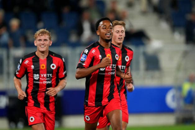 Eredivisie: SC Cambuur v Excelsior Rotterdam Leeuwarden - Daniel van Vianen of Excelsior Rotterdam, Ilano Silva Timas of Excelsior Rotterdam, Nesto Groen of Excelsior Rotterdam during the first competition round of the 2026 2027 Eredivisie season. The match is set between SC Cambuur and Excelsior Rotterdam at Kooi Stadion on 7 August 2026 in Leeuwarden, The Netherlands. (Hero Images Yannick Verhoeven) Copyright: xYannickxVerhoevenx