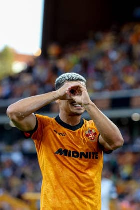 Wolverhampton Wanderers v Port Vale, EFL Carabao Cup GOAL scores 2-0 Wolverhampton Wanderers midfielder Andre (7) scores and celebrates during the EFL Carabao Cup match between Wolverhampton Wanderers and Port Vale at Molineux, Wolverhampton, UK on 8 August 2026. Wolverhampton Molineux West Midlands UK Editorial use only DataCo restrictions apply See www.football-dataco.com , Copyright: xManjitxNarotrax PSI-24675-0030