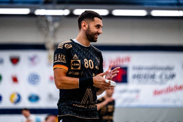 07.08.2026, xdobgx, Handball Heide-Cup 2026, VFL Gummersbach - Provence Aix v.l. Vanja Ilic (PAUC Handball, 80) Portrait, Portraet, Einzelbild Schneverdingen *** August 7, 2026, xdobgx, 2026 Heide Cup Handball Tournament, VFL Gummersbach vs. Provence Aix-en-Provence, Vanja Ilic PAUC Handball, 80 Portrait, Portrait, Single Image, Schneverdingen
