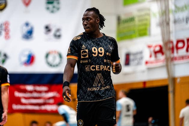 07.08.2026, xdobgx, Handball Heide-Cup 2026, VFL Gummersbach - Provence Aix v.l. Mouhamadou Sidibe (PAUC Handball, 99) Portrait, Portraet, Einzelbild Schneverdingen *** August 7, 2026, xdobgx, 2026 Heide Cup Handball Tournament, VFL Gummersbach vs. Provence Aix-en-Provence, Mouhamadou Sidibe, PAUC Handball, 99 Portrait, Portrait, Single Image, Schneverdingen