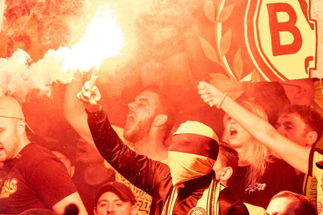 Regionalliga West: Borussia Dortmund II - 1.FC Köln II, 07.08.2026 Fans von Borussia Dortmund U23 mit der Pyrotechnik. Regionalliga West: Borussia Dortmund II - 1.FC Köln II, Rote Erde, Dortmund; 07.08.2026 DFB regulations prohibit any use of photographs as image sequences and or quasi video. *** Regionalliga West: Borussia Dortmund II vs. 1. FC Köln II, August 7, 2026 Borussia Dortmund U23 fans with pyrotechnics Regionalliga West Borussia Dortmund II 1 FC Köln II, Rote Erde, Dortmund August 7, 2026 DFB regulations prohibit the use of photographs as image sequences and or quasi-video Copyright: xBEAUTIFULxSPORTS Buriakovx
