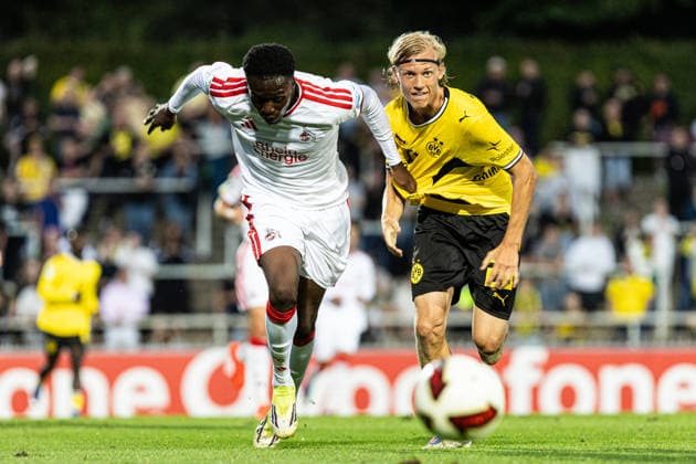 Regionalliga West: Borussia Dortmund II - 1.FC Köln II, 07.08.2026 David Okpodu (1. FC Köln U23, 20), Luke Fahrenhorst (Borussia Dortmund U23, 20) Regionalliga West: Borussia Dortmund II - 1.FC Köln II, Rote Erde, Dortmund; 07.08.2026 DFB regulations prohibit any use of photographs as image sequences and or quasi video. *** Regionalliga West: Borussia Dortmund II 1, 1. FC Köln II 0, August 7, 2026; David Okpodu, 1. FC Köln U23, 20, Luke Fahrenhorst, Borussia Dortmund U23, 20 Regionalliga West Borussia Dortmund II vs. FC Köln II, Rote Erde, Dortmund, August 7, 2026 DFB regulations prohibit any use of photographs as image sequences and or quasi-video Copyright: xBEAUTIFULxSPORTS Buriakovx