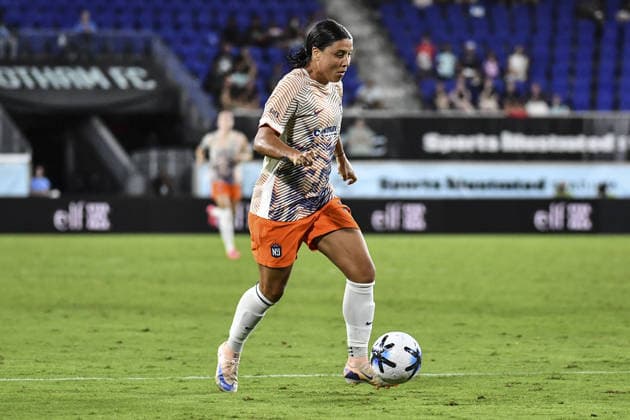 Sam Kerr (Gotham FC) during the National Women’s Soccer League match between Gotham FC and San Diego Wave FC at Sports Illustrated Stadium on August 7, 2026 in Harrison, NJ, United States.  Copyright: xRebekahxWynkoopx xSPPx Sportspressphoto_SPR202222