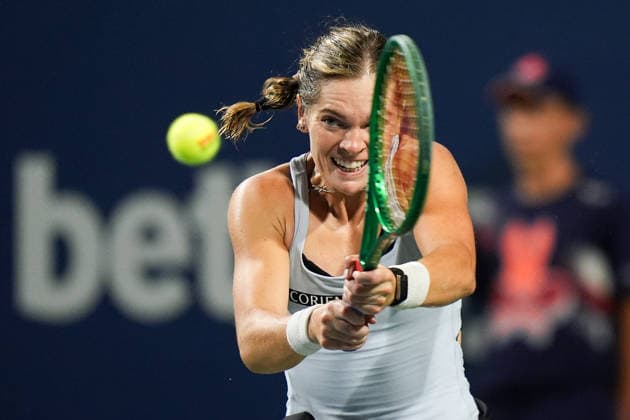 National Bank Open 2026 - Day 7 TORONTO, CANADA - AUGUST 7 : Caty McNally of the United States in action against Alexandra Eala of Philippines in the round of 32 during the WTA, Tennis Damen 1000 National Bank Open in Toronto, Ontario, Canada on August 7, 2026. Mert Alper Dervis Anadolu Ontario Canada. Editorial use only. Please get in touch for any other usage.  Copyright: x2026xAnadoluxMertxAlperxDervisx