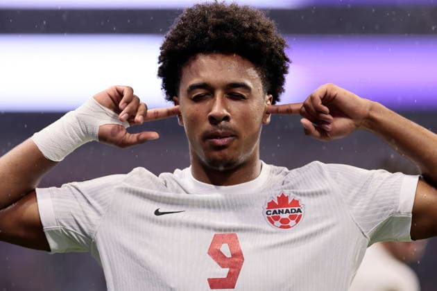 CONCACAF U-20 Championship - Mexico vs Canada Owen Graham-Roache of Canada celebrates a goal during a semifinal match of the CONCACAF U-20 Championship between Mexico and Canada at Banorte Stadium in Mexico City, Mexico, 07 August 2026. Mexico City Mexico  Copyright: xJosexMendezx