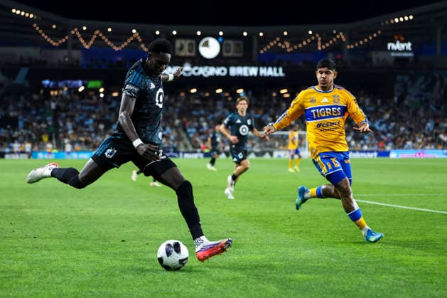 August 7, 2026, St. Paul, Minnesota, United States: Minnesota United FC forward MAMADOU DIENG (29) prepares a shot. Minnesota United hosted Tigres UANL August 7th. The teams faced off at Allianz Field in St. Paul, Minnesota. Tigres UANL was victorious in a penalty shootout. Leagues Cup 2026 - Tigres UANL 4:2 Minnesota United  - ZUMAt166 20260807_zsp_t166_027 Copyright: xMichaelxTurnerx