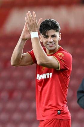 Middlesbrough v Wrexham - Carabao Cup First Round Max Arfsten of Middlesbrough at the end of the Carabao Cup 1st Round match between Middlesbrough and Wrexham at the Riverside Stadium in Middlesbrough. Middlesbrough North Yorkshire United Kingdom  Copyright: xMIxNewsx originalFilename:fletcher-middlesb260807_npBtH.jpg