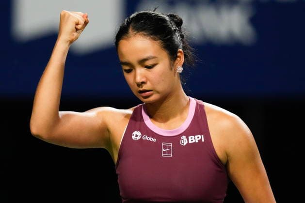 August 7, 2026, Toronto, On, CAN: Philippines Alexandra Eala celebrates a point against United States Caty McNally during National Bank Open tennis action in Toronto on Friday, August 7, 2026. Canada News - August 7, 2026  - ZUMAc35_ 20260807_zaf_c35_117 Copyright: xChrisxYoungx