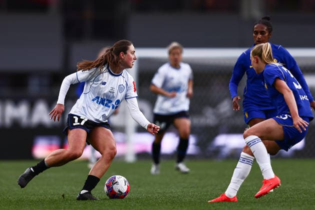 Chelsea Women v Auckland FC Women s Invitational XI Pre-Season Friendly Maggie Jenkins of Auckland FC Women s Invitational XI during the Pre-Season Friendly match at Eden Park, Auckland 08 08 2026 UK Newspapers OUT Copyright: xAlexxLeechx FIL-23738-0027