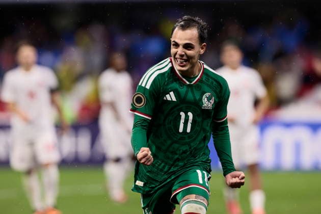 CONCACAF U-20 Championship - Mexico vs Canada Hugo Camberos of Mexico celebrates a goal during a semifinal match of the CONCACAF U-20 Championship between Mexico and Canada at Banorte Stadium in Mexico City, Mexico, 07 August 2026. Mexico City Mexico  Copyright: xJosexMendezx