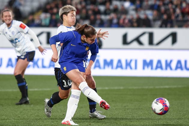 Chelsea Women v Auckland FC Women s Invitational XI Pre-Season Friendly Giulia Dargoni of Chelsea Women scores a goal during the Pre-Season Friendly match at Eden Park, Auckland 08 08 2026 UK Newspapers OUT Copyright: xAlexxLeechx FIL-23738-0038