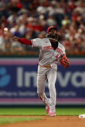 August 7, 2026, Washington D.C, District Of Columbia, United States: Washington, DC; Cincinnati Reds shortstop Elly de la Cruz (44) throws to first base for the out during the Major League Baseball game between the Washington Nationals and the Cincinnati Reds at Nationals Park on Friday, August 7, 2026. The Nationals beat the Reds 5-3. Washington D.C United States - ZUMAp258 20260807_znp_p258_064 Copyright: xStevexPrakopex