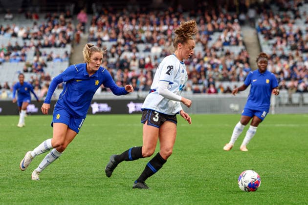 New Zealand International Football Festival Auckland Invitational XI Women s Liz Anton. New Zealand International Football Festival - Chelsea FC Women v Auckland Invitational XI Women at Eden Park, Auckland, New Zealand, Saturday 8 August 2026. Photo: Shane Wenzlick z Copyright: xShanexWenzlickx xPhotosport.nzx