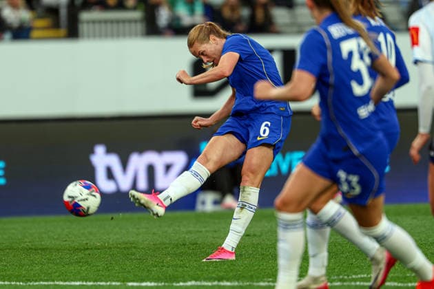 New Zealand International Football Festival Chelsea FC Womens s Sjoeke Nusken. New Zealand International Football Festival - Chelsea FC Women v Auckland Invitational XI Women at Eden Park, Auckland, New Zealand, Saturday 8 August 2026. Photo: Shane Wenzlick z Copyright: xShanexWenzlickx xPhotosport.nzx