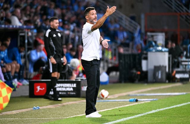 Bochum, Germany, 2. Bundesliga, Matchday 1, Vonovia Ruhrstadion Bochum, VfL Bochum vs Hertha BSC Berlin 0:1; Headcoach Stefan Leitl (HBB). *** Bochum, Germany, 2. Bundesliga, Matchday 1, Vonovia Ruhrstadion Bochum, VfL Bochum vs. Hertha BSC Berlin 0–1 Head Coach Stefan Leitl HBB