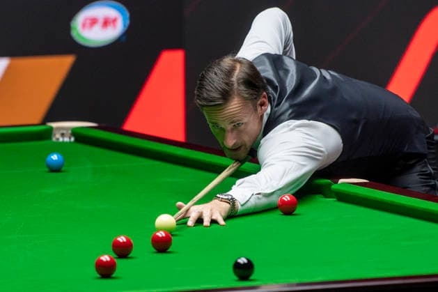 (260808) -- TAIYUAN, Aug. 8, 2026 -- David Gilbert of England competes during the round 1 match between Ding Junhui of China and David Gilbert of England at China Open 2026 snooker tournament in Taiyuan, north China s Shanxi Province, Aug. 8, 2026. ) (SP)CHINA-TAIYUAN-SNOOKER-CHINA OPEN-ROUND 1 (CN) CaoxYang 
