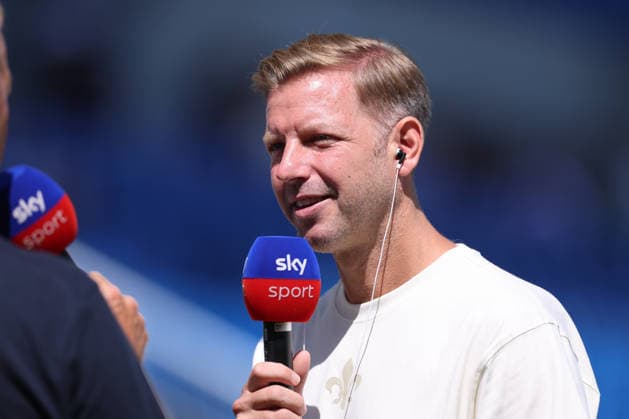 08.08.2026, Fussball 2. Bundesliga, SV Darmstadt 98 - Holstein Kiel, v.l., Trainer Florian Kohfeldt (SV Darmstadt 98) im Sky-Interview DFL DFB REGULATIONS PROHIBIT ANY USE OF PHOTOGRAPHS AS IMAGE SEQUENCES AND OR QUASI-VIDEO. xdcx *** August 8, 2026, Soccer 2. Bundesliga, SV Darmstadt 98 vs. Holstein Kiel, from left: Coach Florian Kohfeldt of SV Darmstadt 98 in a Sky interview. DFL and DFB regulations prohibit any use of photographs as image sequences and or quasi-video. xdcx Copyright: HMBxMedia Claus