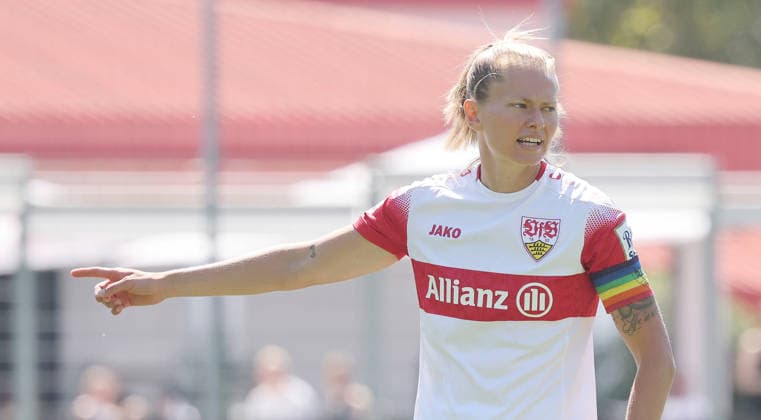 Stuttgart , VfB Stuttgart Saisoneröffnung VfB Stuttgart Frauen vs. TSG 1899 Hoffenheim Frauen , Maximiliane Rall ( VfB ) *** Stuttgart, VfB Stuttgart Season Opener: VfB Stuttgart Women vs. TSG 1899 Hoffenheim Women, Maximiliane Rall, VfB