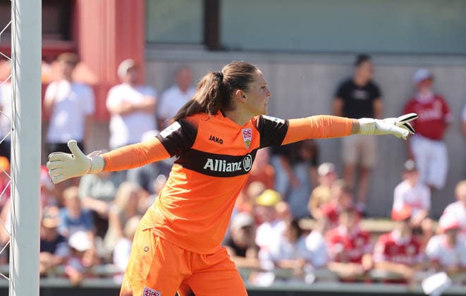 Stuttgart , VfB Stuttgart Saisoneröffnung VfB Stuttgart Frauen vs. TSG 1899 Hoffenheim Frauen , Laura Giuliani ( VfB ) *** Stuttgart, VfB Stuttgart Season Opener: VfB Stuttgart Women vs. TSG 1899 Hoffenheim Women, Laura Giuliani, VfB