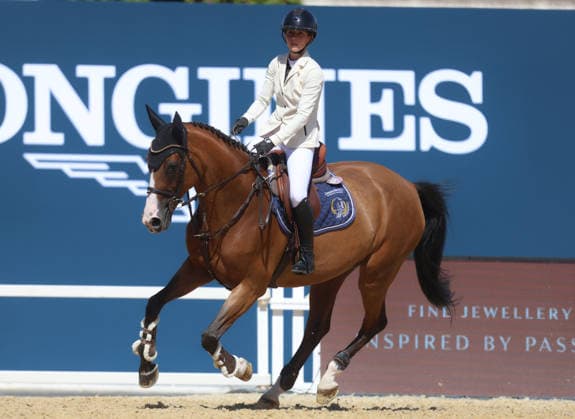 Longines Global Champions Tour, Royal Hospital Chelsea, London, UK - 08 08 2026 Tia Jayne Posner (GBR) riding Happy Folia in the Hyde Park Stables Trophy during the 2026 Longines Global Champions Tour in London London Royal Hospital Chelsea London GBR, UK NEWSPAPERS OUT Copyright: xMarkxGreenwoodx