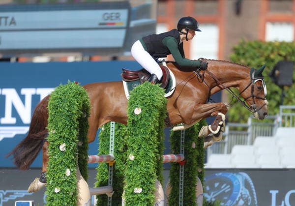 Longines Global Champions Tour, Royal Hospital Chelsea, London, UK - 08 08 2026 Wanda Poschwatta (GER) riding La Belle C Roman in the Hyde Park Stables Trophy during the 2026 Longines Global Champions Tour in London London Royal Hospital Chelsea London GBR, UK NEWSPAPERS OUT Copyright: xMarkxGreenwoodx