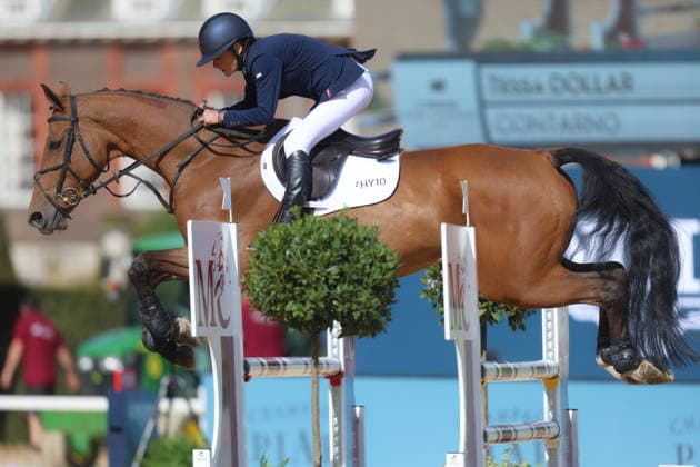 Longines Global Champions Tour, Royal Hospital Chelsea, London, UK - 08 08 2026 Tessa Dollar (GBR) riding Contarno in the Hyde Park Stables Trophy during the 2026 Longines Global Champions Tour in London London Royal Hospital Chelsea London GBR, UK NEWSPAPERS OUT Copyright: xMarkxGreenwoodx