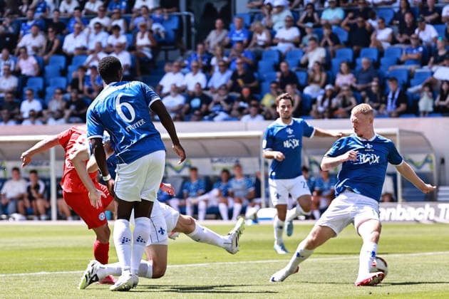 08.08.2026, xtvx, Fussball 2.Bundesliga, SV Darmstadt 98 - Holstein Kiel v.l. Goal scored, Tor zum 0:1 Guillermo Balzi (Holstein Kiel) (DFL DFB REGULATIONS PROHIBIT ANY USE OF PHOTOGRAPHS as IMAGE SEQUENCES and or QUASI-VIDEO) Darmstadt *** August 8, 2026, xtvx, Soccer 2. Bundesliga, SV Darmstadt 98 vs. Holstein Kiel, Goal scored, Goal making it 0–1 by Guillermo Balzi, Holstein Kiel. DFL and DFB regulations prohibit any use of photographs as image sequences and or quasi-video. Darmstadt