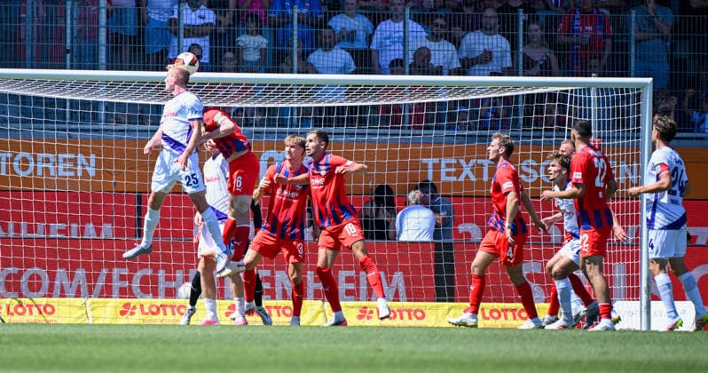 08.08.2026, xemx, Fussball 2.Bundesliga, 1.FC Heidenheim - VfL Osnabrück v.l. Niklas Wiemann (VfL Osnabrück) Goal scored, erziehlt das Tor zum 1:1 (DFL DFB REGULATIONS PROHIBIT ANY USE OF PHOTOGRAPHS as IMAGE SEQUENCES and or QUASI-VIDEO) Heidenheim *** August 8, 2026, xemx, Soccer 2. Bundesliga, 1 FC Heidenheim vs. VfL Osnabrück, Niklas Wiemann (VfL Osnabrück) scores the goal to tie the game at 1–1. DFL and DFB regulations prohibit any use of photographs as image sequences and or quasi-video. Heidenheim