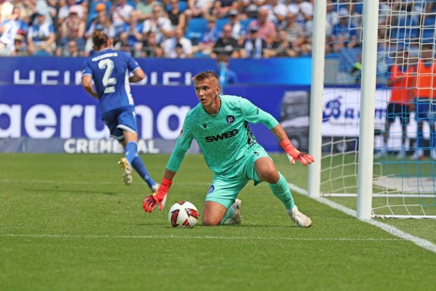 Christian Bernat Hans (Karlsruher SC , 1) GER, SC Karlsruhe - DSC Arminia Bielefeld Fussball 1.Spieltag Spielzeit 2026 2027 2.Bundesliga 08.08.2026 (DFL DFB REGULATIONS PROHIBIT ANY USE OF PHOTOGRAPHS as IMAGE SEQUENCES and or QUASI-VIDEO). GER SC Karlsruhe - DSC Arminia Bielefeld Fussball 1.Spieltag Spielzeit 2026 2027 08.08.2026 *** Christian Bernat Hans Karlsruher SC, 1 GER, SC Karlsruhe vs. DSC Arminia Bielefeld, Soccer, Matchday 1, 2026–2027 Season, 2. Bundesliga, August 8, 2026. DFL and DFB regulations prohibit any use of photographs as image sequences and or quasi-VIDEO GER SC Karlsruhe DSC Arminia Bielefeld Soccer Matchday 1 Season 2026–2027 August 8, 2026 Copyright: xEibner-Pressefoto JoergxHirschx EP_JHH