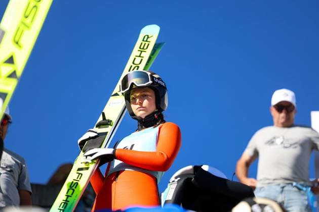 SAUT A SKI COUPE MONDE COURCHEVEL PHOTOPQR LE DAUPHINE Tom PHAM VAN SUU ; Courchevel ; 08 08 2026 ; A Courchevel (Savoie), le 8 août 2026. Coupe du monde de saut à ski. Sur notre photo : Joséphine Pagnier.. Photo : Tom Pham Van Suu Le Dauphiné Libéré Courchevel (Savoie), August 8, 2026. Ski jumping, Skispringen, Ski, nordisch World Cup. Courchevel Savoie Rhône-Alpes France  Copyright: xPHOTOPQR LExDAUPHINE MAXPPPxTomxPHAMxVANxSUUx 20260808JDL4743 20260808JDL4743