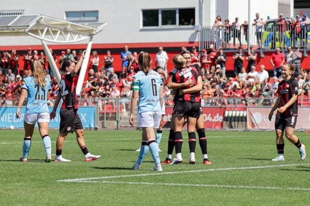 08.08.2026, xgrfx, Fussball Testspiel Frauen, Bayer Leverkusen - Feyenoord Rotterdam v.l. Tor, Cornelia Kramer zum 3:0 (Bayer Leverkusen) (DFL DFB REGULATIONS PROHIBIT ANY USE OF PHOTOGRAPHS as IMAGE SEQUENCES and or QUASI-VIDEO) Leverkusen *** August 8, 2026, xgrfx, Women s Soccer Friendly, Bayer Leverkusen vs. Feyenoord Rotterdam, Goal, Cornelia Kramer on the 3–0 Bayer Leverkusen DFL DFB REGULATIONS PROHIBIT ANY USE OF PHOTOGRAPHS as IMAGE SEQUENCES and or QUASI-VIDEO Leverkusen