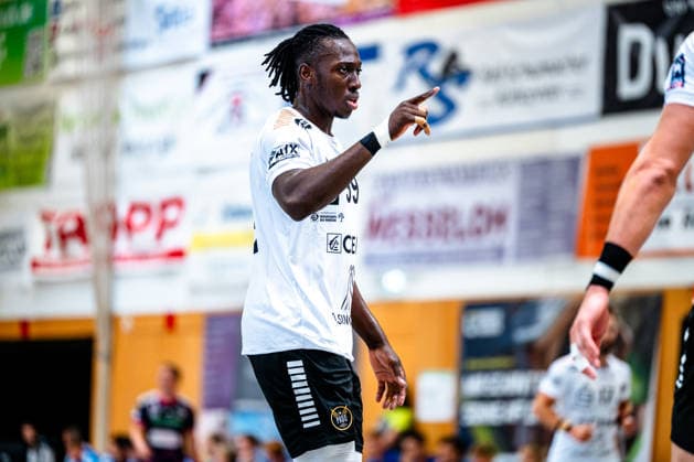 08.08.2026, xdobgx, Handball Heide-Cup 2026, TSV Hannover-Burgdorf - Provence Aix v.l. Mouhamadou Sidibe (PAUC Handball, 99) Portrait, Portraet, Einzelbild Schneverdingen *** August 8, 2026, xdobgx, 2026 Heide Cup Handball Tournament, TSV Hannover Burgdorf vs. Provence Aix-en-Provence, Mouhamadou Sidibe (PAUC Handball), 99 Portrait, Portrait, Single Image, Schneverdingen
