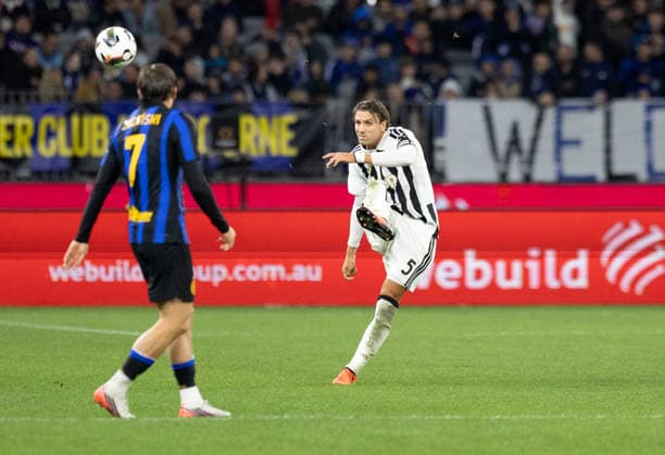 SOCCER JUVENTUS INTER, Juventus captain Manuel Locatelli during the soccer exhibition match between Juventus and Inter Milan at Optus Stadium in Perth, Saturday, August, 8, 2026. ( NO ARCHIVING PERTH WESTERN AUSTRALIA AUSTRALIA  Copyright: xINGOxBURKHARDTx 20260808112478927334
