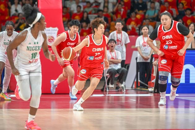 HAIKOU, CHINA - AUGUST 07: Chen Yujie of Team China dribbles the ball during the 2026 Women s Basketball Warm-Up Match between China and Nigeria on August 7, 2026 in Haikou, Hainan Province of China. China defeated Nigeria 70-67 in the first match of the Haikou station.  Copyright: xVCGx 111658791733