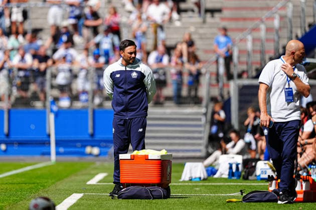 Davide Ancelotti (OSC Lille, Trainer) GER, Hamburger SV vs. OSC Lille, Fußball, Testspiel, Saison 2026 2027, 08.08.2026 GER, Hamburger SV vs. OSC Lille, Fußball, Testspiel, Saison 2026 2027, 08.08.2026 Hamburg *** Davide Ancelotti, OSC Lille, Coach (GER), Hamburger SV vs. OSC Lille, Soccer, Friendly Match, 2026–2027 Season, August 8, 2026 (GER), Hamburger SV vs. OSC Lille, Soccer, Friendly Match, 2026–2027 Season, August 8, 2026, Hamburg Copyright: xEibner-Pressefoto MarcelxvonxFehrnx EP_MFN
