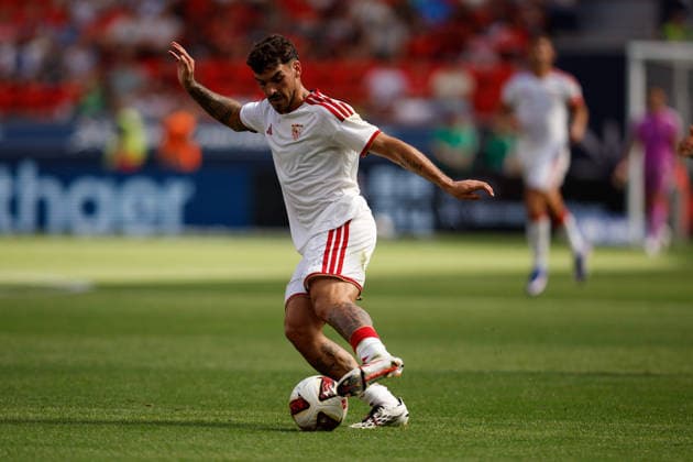 Fußball I Männer I Testspiel I Bayer 04 Leverkusen - FC Sevilla I 08.08.2026 Isaac (7, FC Sevilla) Leverkusen BayArena Niedersachsen Deutschland *** Soccer I Men I Friendly Match I Bayer 04 Leverkusen vs. FC Sevilla I August 8, 2026 Isaac 7, FC Sevilla Leverkusen BayArena Lower Saxony Germany Copyright: xLobeca CedricxSiefkerx